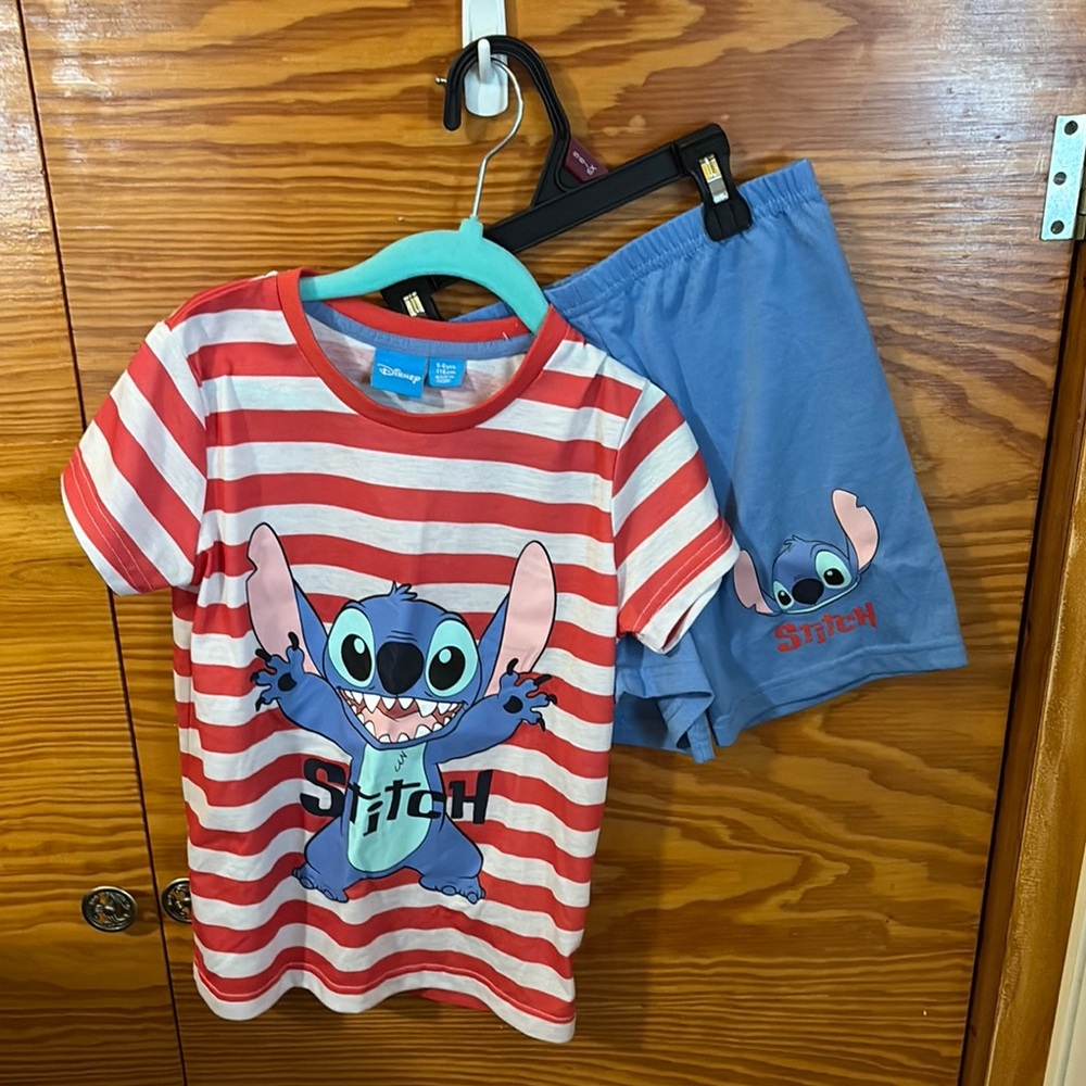 Disney Red and Blue Stitch Pajama Set